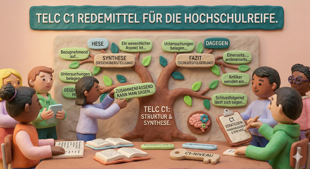 TELC C1 Hochschule German Exam: Redemittel Schreiben & Sprechen (PDF)
